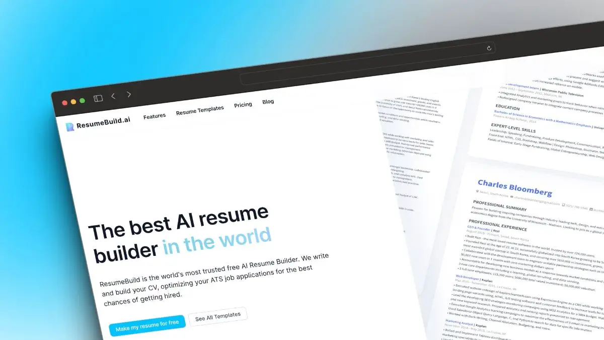 ResumeBuild AI product image
