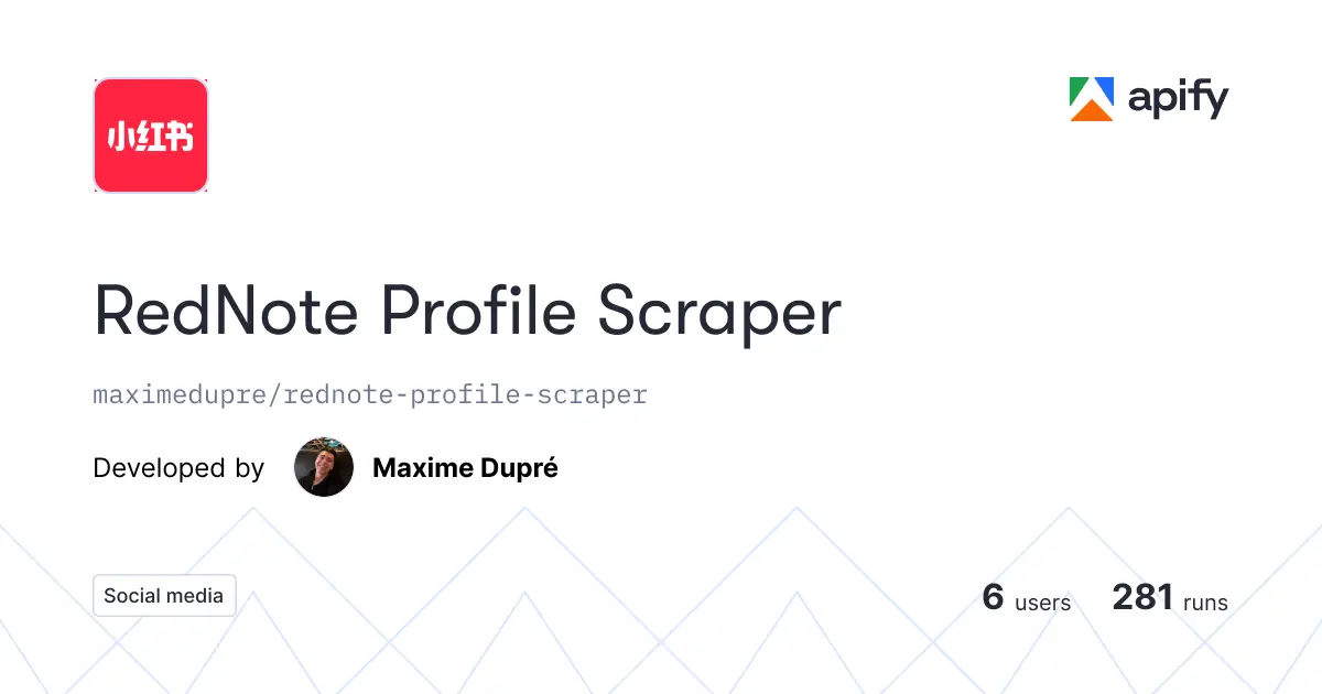 RedNote Profile Scraper product image